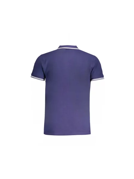 Krótka koszulka polo Cavalli Class niebieska