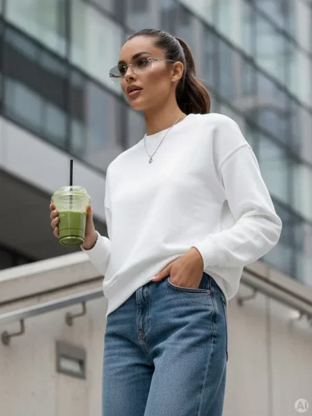 Bluza SWAN ecru Dstreet