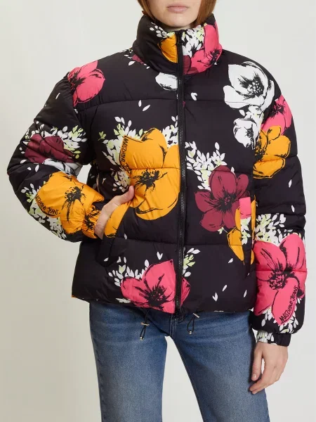 Зимова куртка Moschino чорний/жовтий чорна