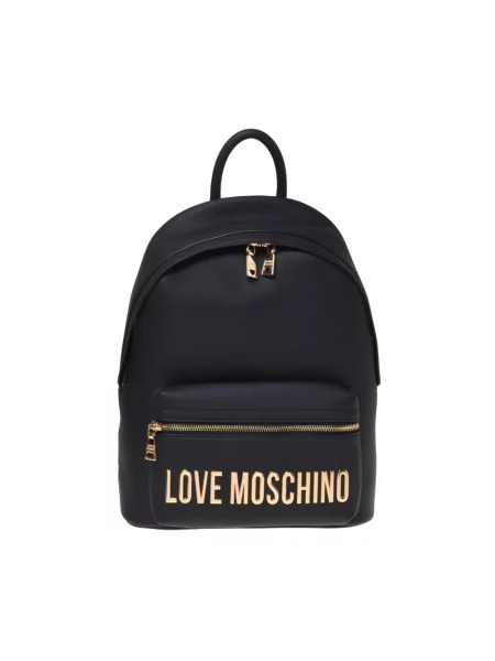 Plecak Love Moschino skórzany czarny