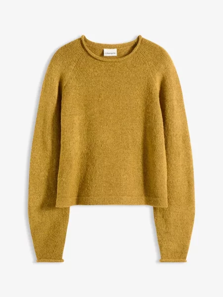 Sweter z okrągłym dekoltem zielony