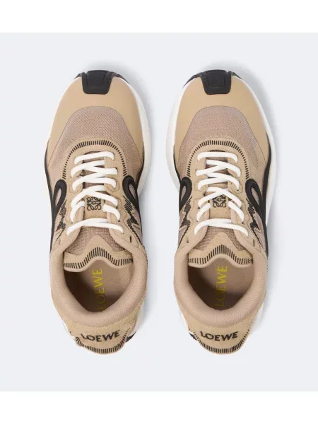 Sneakerși Loewe din piele de căprioară bej