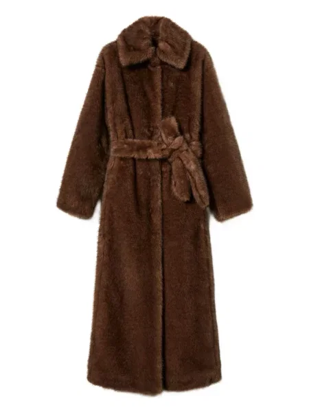 Palton de blană Twinset maro