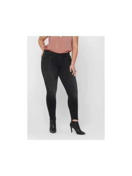 ONLY Carmakoma Džínsy denim čierny