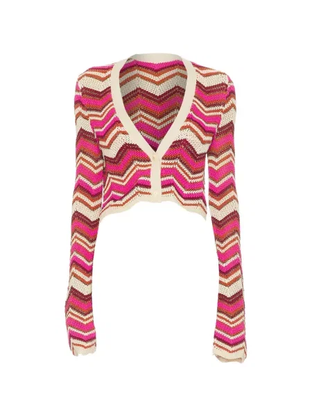 Decupat cardigan Devon Windsor tricotate roz