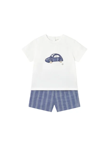 Mayoral Set tricou și pantaloni scurți albastru