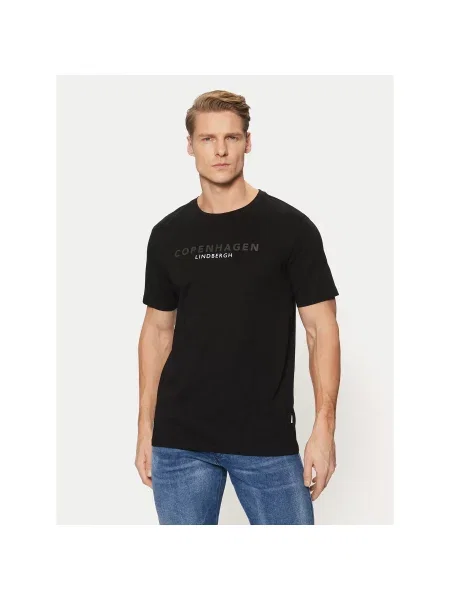 Lindbergh Majica Relaxed Fit črna