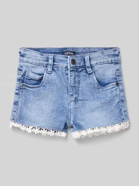 Szorty jeansowe o kroju regular fit z 5 Blue Seven niebieskie