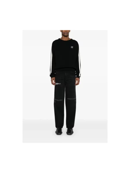Dzianinowy sweter Palm Angels czarny