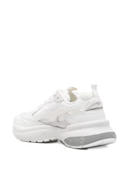 Sneakerși Emporio Armani din piele alb
