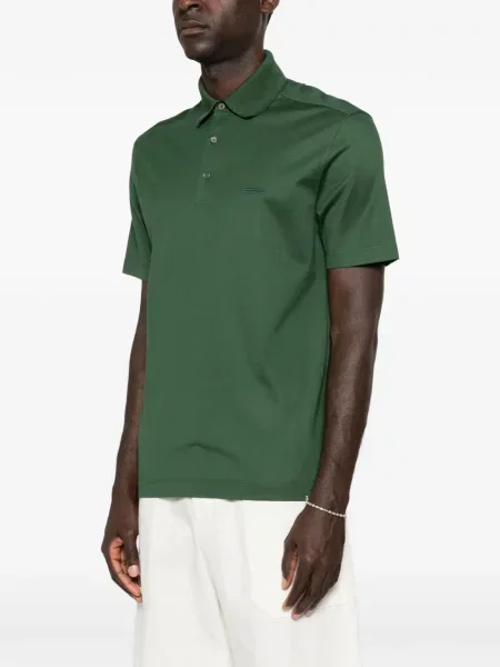 Scurt tricou polo Zegna verde