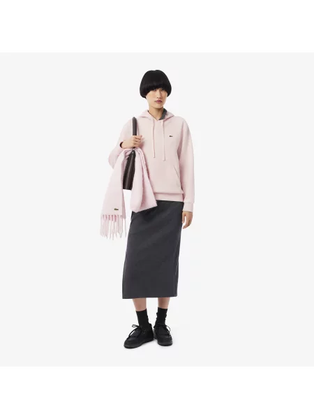 Lacoste Bluza Z Kapturem Relaxed Fit różowa