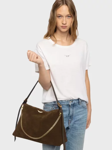 Замшева сумка Zadig&voltaire коричнева