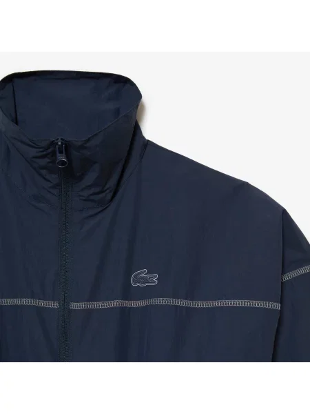 Lacoste Kombinezon Z Nylonu Zapinany Na granatowy