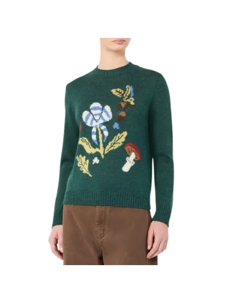 Sweter Weekend Max Mara wełniany zielony