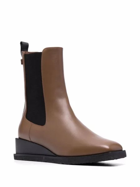 Cizme scurte Ferragamo din piele maro