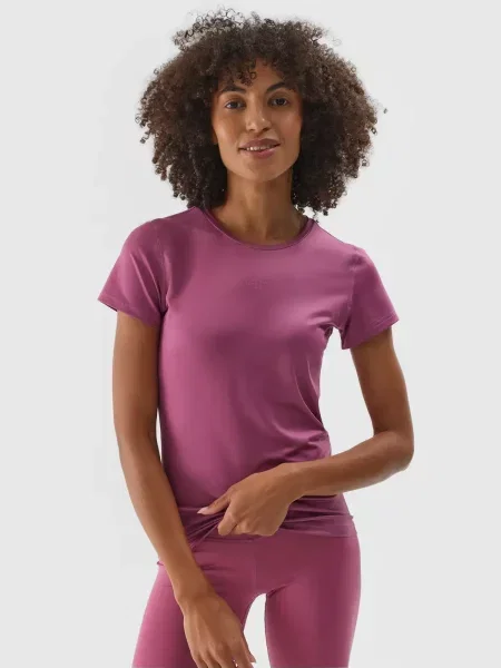 4F T-shirt szybkoschnący treningowy XS różowy
