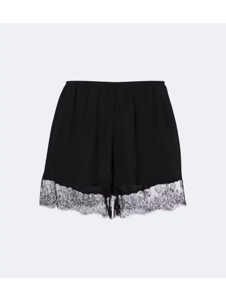 Pantaloni scurți Dolce&gabbana de mătase negru