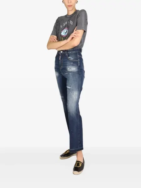 Blugi Dsquared2 zdrențuiți albastru