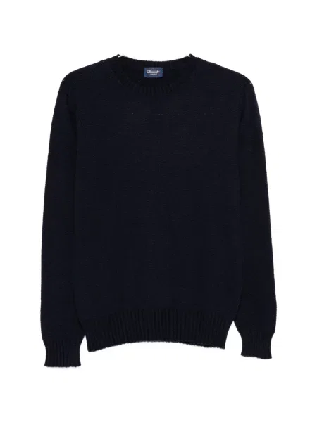 Džemper Drumohr s okruglim izrezom plava