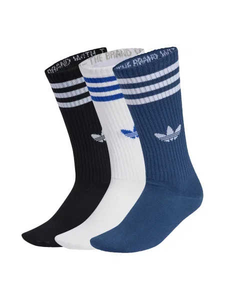 ADIDAS ORIGINALS Ponožky High Crew 3 Pairs / čierna / biela modrá