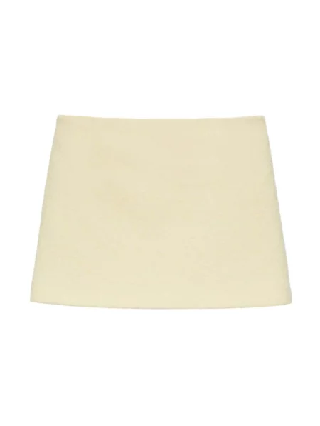 Mała spódnica mini Msgm wełniana w kształcie litery A biała