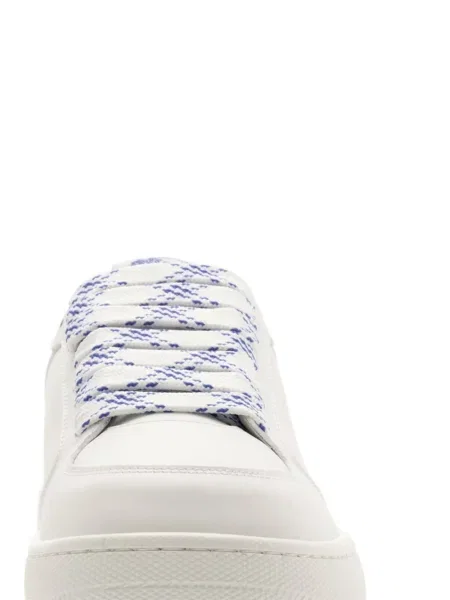 Iš natūralios odos sportbačiai Burberry balta