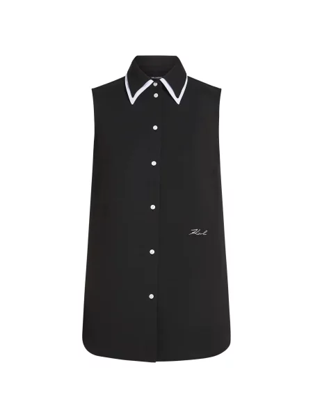 Karl Lagerfeld Bluză negru alb