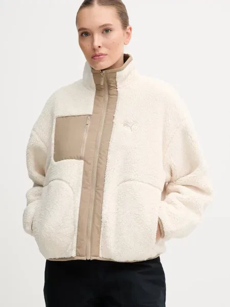 Puma geacă cu două fețe de tranzitie oversize bej