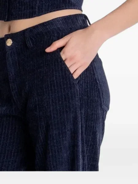 Pantaloni Fracomina de catifea cord albastru