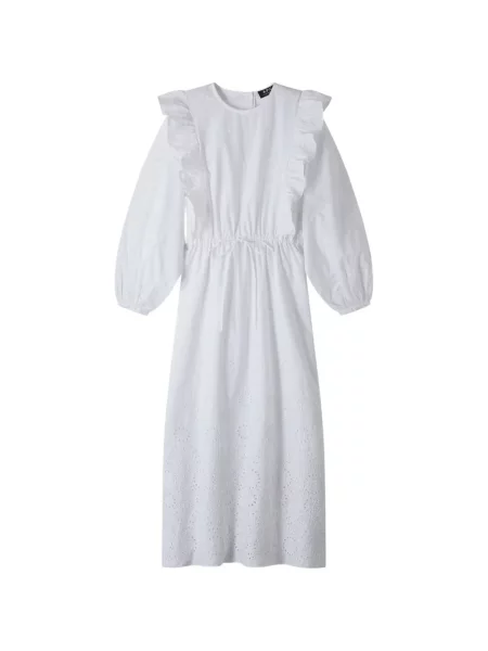 Rochie midi A.p.c. cu broderie alb