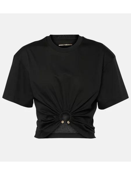 Cropp top Rabanne din jerseu negru