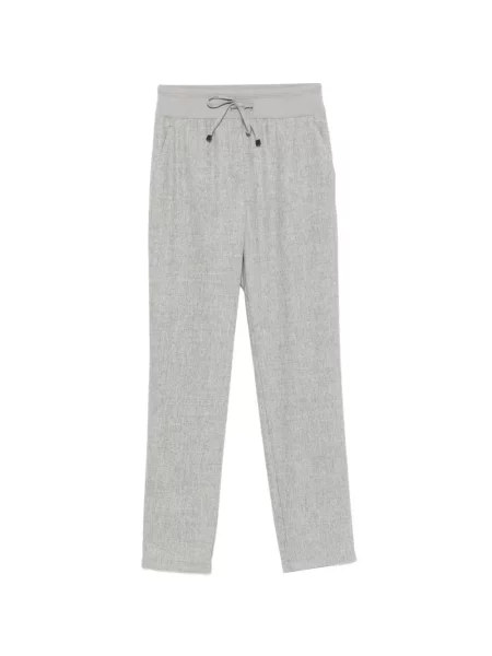 Pantaloni Lorena Antoniazzi conici cu cordon gri