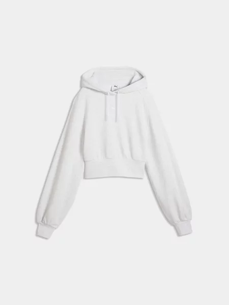 Худі PUMA Ess Cropped Hoodie комбінований верх білий