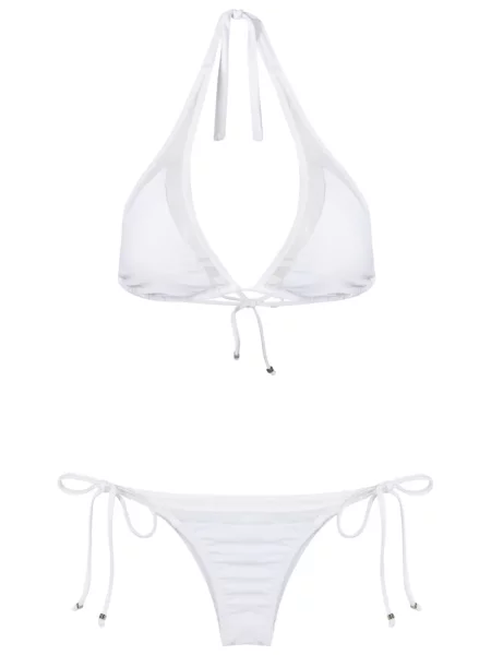 Bikini Amir Slama transparente alb