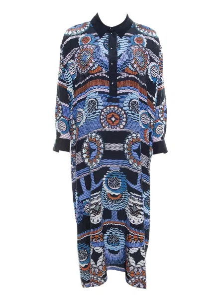 Rochie Peter Pilotto de mătase cu imagine cu imprimeu abstract albastru