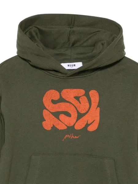 Bluza z kapturem dziecięca Msgm zielona