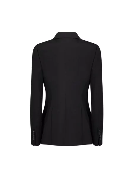 Marynarka Alexander Mcqueen z krepy czarna