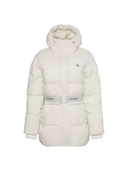 Calvin Klein Jeans Geacă de primăvară-toamnă lână alb