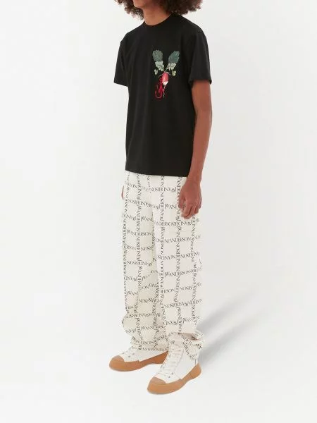 Kalhoty Jw Anderson s potiskem bílé
