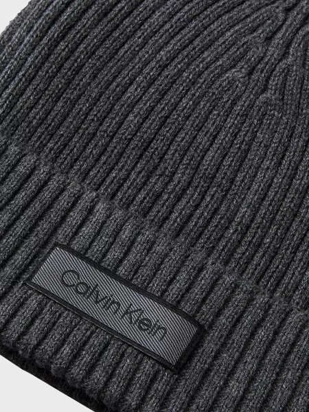 Шапка Calvin Klein чанкі сіра
