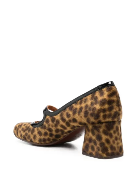 Pantofi cu toc Chie Mihara cu imagine cu model leopard maro