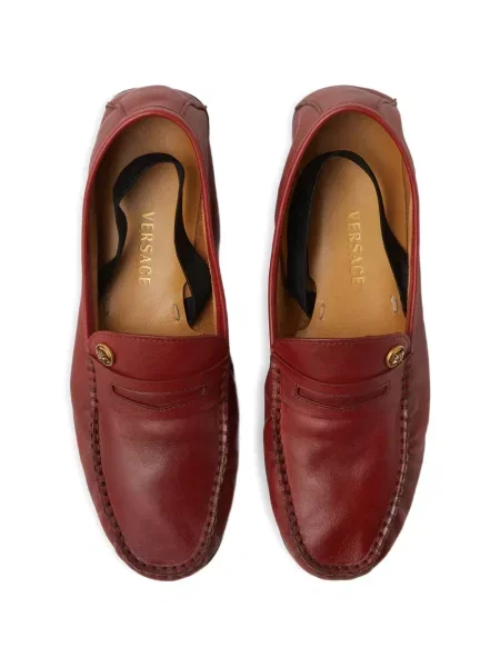 Pantofi loafer Versace din piele roșu