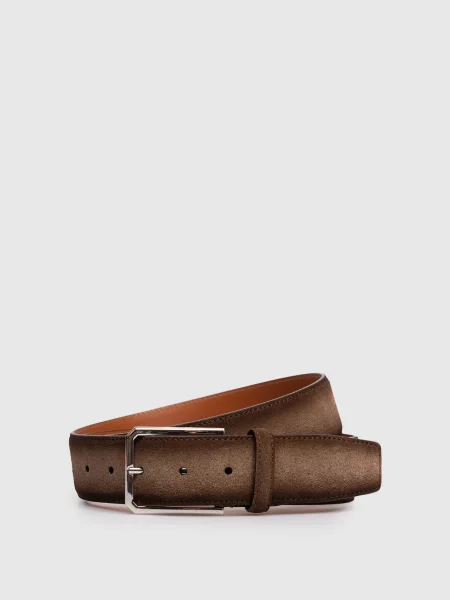 Замшевий з ефектом деграде Santoni коричневий