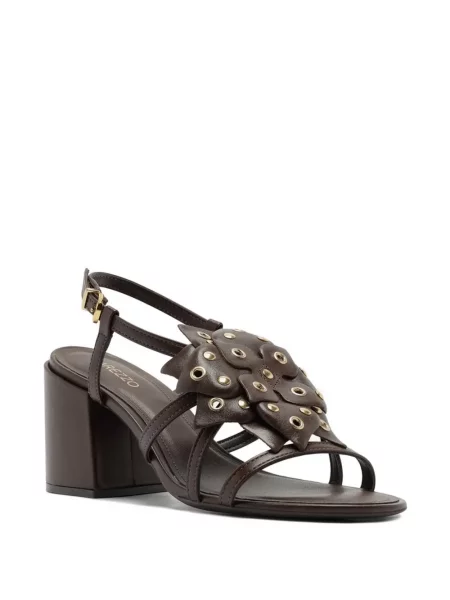 Sandale Arezzo cu model floral maro