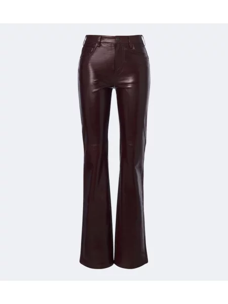 Pantaloni Nili Lotan din piele evazate