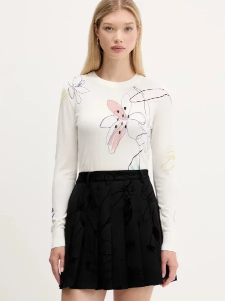 Pulover Desigual ARTY lagane bež