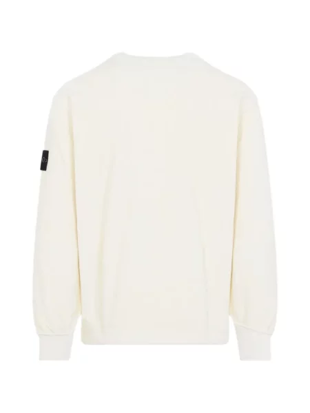 Hanorac Stone Island tricotate cu strasuri alb