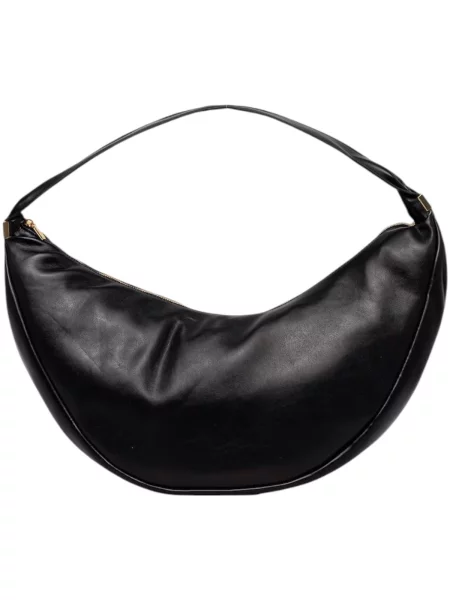 Calvin Klein Torbica Pinched Soft Crescent Lg crna
