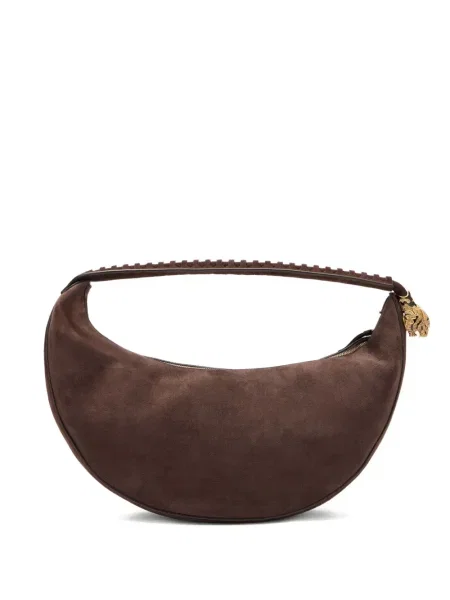 Geantă Roberto Cavalli din piele de căprioară maro